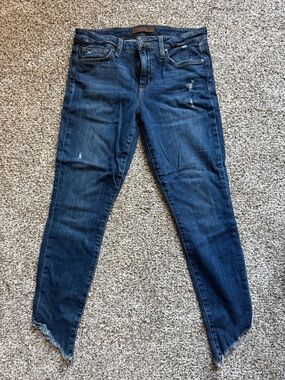 Women’s Joe's Jeans Dark Blue Cropped Distressed Ankle Skinny